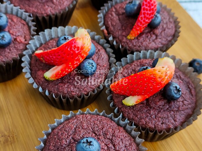Muffins de remolacha y nueces