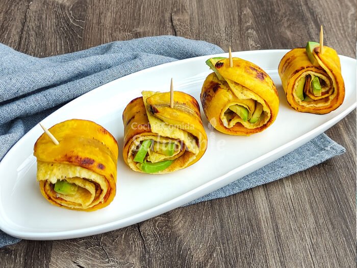 Rollitos de plátano maduro