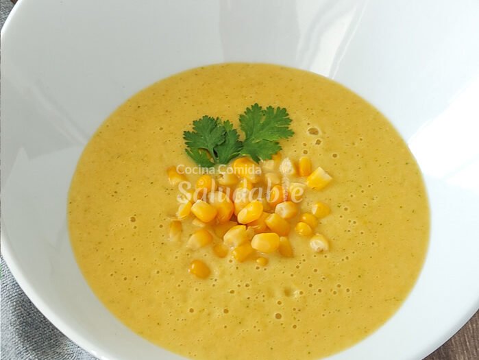 Crema de maíz dulce