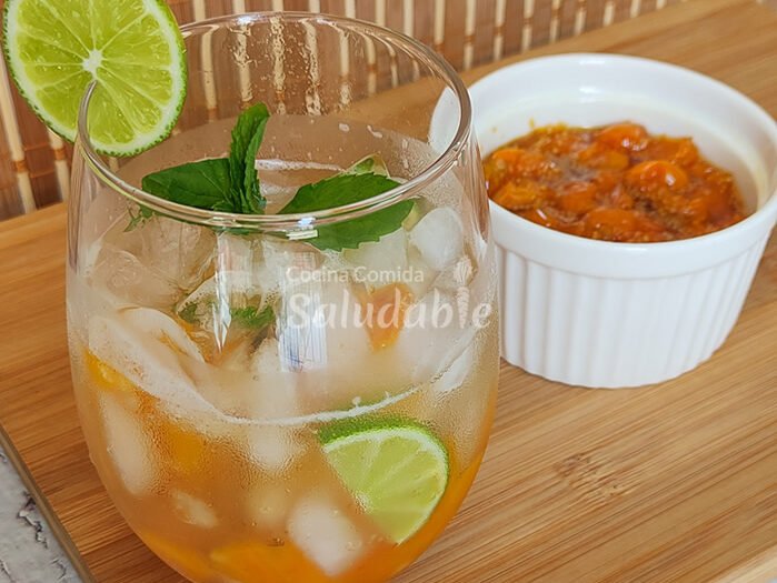 Soda saborizada con mermelada de uchuva
